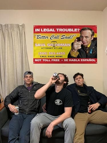 Banger - Better Call Saul! Billboard Image Breaking Bad Saul Goodman Motivational Inspirational Office Gym Dorm Wall Decor Design on a 3X5 Feet Flag with 4 Grommets for Easy Hanging. Authentic BANGER FLAG. thumbnail 7