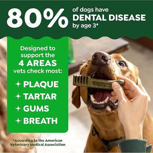 Greenies Veterinarian-Recommended Adult Natural Dental Dog Treats Large Size, Dog Dental Chews, Original Flavor, 54 oz. Pack, 34 Count thumbnail 3