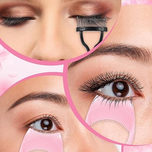 Elegaperma 4pcs Mascara Shield and Eyelash Separator Tool,Mascara Guard for Eyelashes and Comb,3 in 1 Reusable Mascaras Guard Applicator with Eyelash Comb for Natural Eye Makeup thumbnail 2
