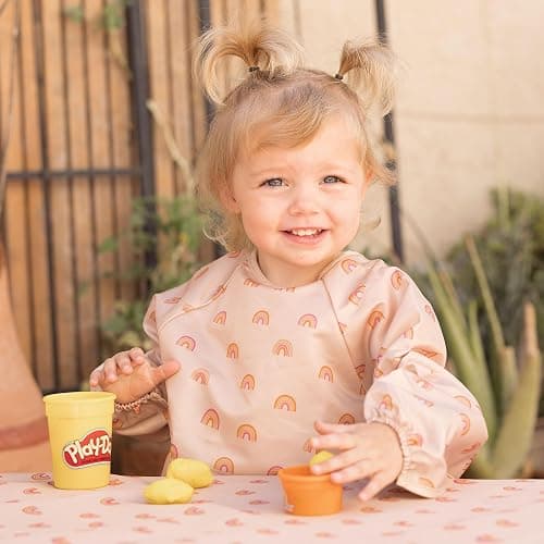 Tiny Twinkle Long Sleeve Bib for Babies & Toddlers | Waterproof Smock Bib for Eating | Machine Washable & Mess-Proof Feeding Essentials | Newborn Shower Gift (Boho Rainbow, 6–24M) thumbnail 2