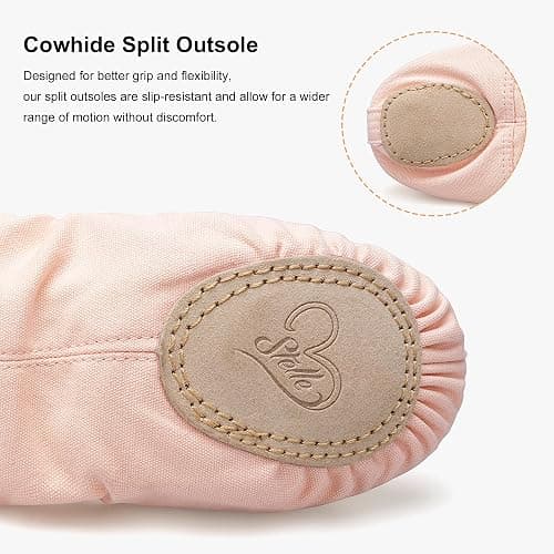 Stelle Ballet Shoes for Women Girls Canvas Ballet Slipper Dance Shoes Yoga Shoes thumbnail 3