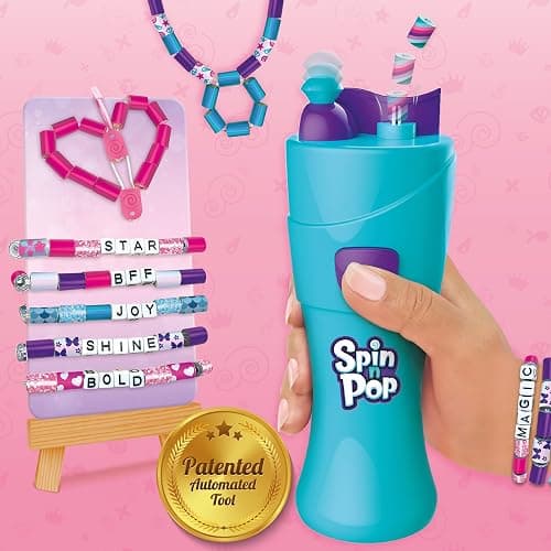Imagimake Spin n Pop : DIY Bracelets Braids & More | Patented Electric Bracelet Maker|DIY Craft Kits for Girls Ages 8-13| Create 25+ Accessories for Girls 10-12| Early Christmas Presents for Ages 8-12 thumbnail 7