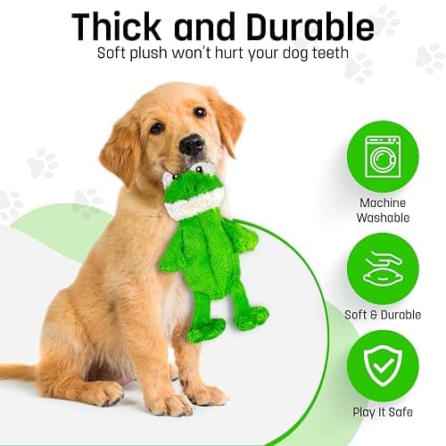 FGA MARKETPLACE Frog Flat NO Stuffing NO Squeak Plush Dog Toy, Funny Style Will Entertain Your Pet for Hours, Recommended for Small and Medium Dog 21 INCH Long thumbnail 2