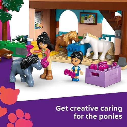 LEGO Friends Pony Ranch & Stable Pretend Play Building Toy - Playset with 3 Horse Toys for Creative Storytelling - Birthday Gift Idea for Girls & Boys, Ages 7+ Who Love Horse Stuff - 42654 thumbnail 4