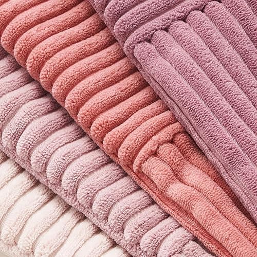 Topfinel 40x40 Kissenbezug Rosa 4er Set Windmühlenform Cord Sofakissen Kissen Aesthetic Frühlingshaft Sommer Kissenhülle Kissenbezüge für Wohnzimmer Dekokissenbezug Dekokissen Balkon Farbverlauf thumbnail 7