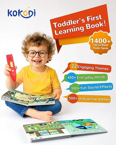 KOKODI Talking Pen Books Sets, Interactive Audio Sound Books Kids Learning Electronic Toys for Boys Girls, Autism Sensory Games, Early Educational Gifts Birthday Gifts for Toddlers Kids Age 2 3 4 5 thumbnail 2
