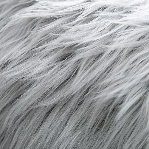 WLNUI Set of 2 Light Grey Decorative Lumbar Fluffy Pillow Covers New Luxury Series Merino Style Faux Fur Throw Pillow Covers Fuzzy Cushion Case Spring Easter Home Decor 12x20 Inch thumbnail 7
