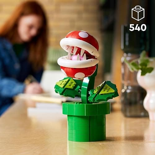 LEGO Super Mario Piranha Plant Set, Posable Character Figure With Pipe & 2 Coin Elements, Model Kit For Adults To Build, Bedroom Decoration Idea, Gift for Men, Women and Teenagers 71426 - Multi-coloured thumbnail 2