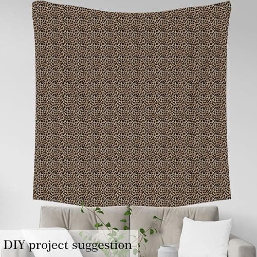Brown Leopard Print Upholstery Fabric for Chairs - Wild Animal Hide Outdoor Fabric by The Yard 72"x63",Cheetah Skin African Animals Big Cat Fur Hair Spot Waterproof Fabric thumbnail 5