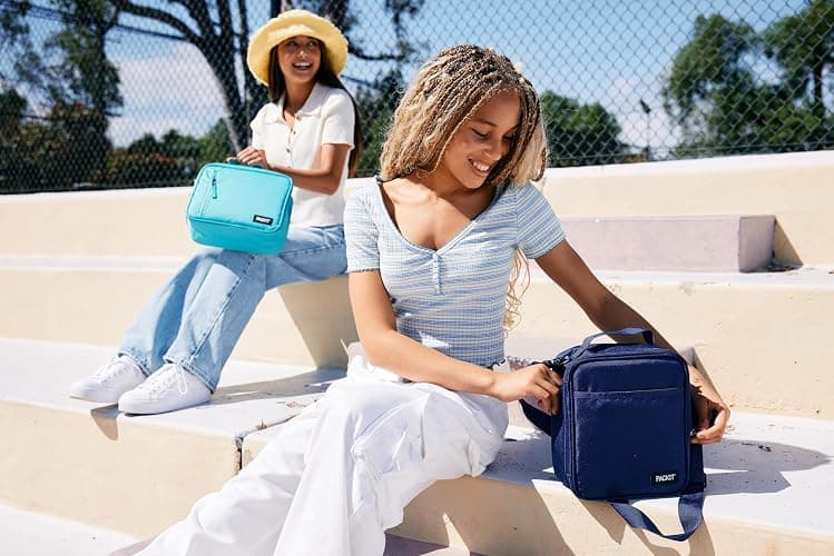 PackIt(R) Freezable Classic Lunch Box, Lavender, Built with EcoFreeze(R) Technology, Fully Freezable, Collapsible, Reusable, With Zip Front Pocket and Buckle Handle, Designed for Fresh Lunch On the Go thumbnail 8