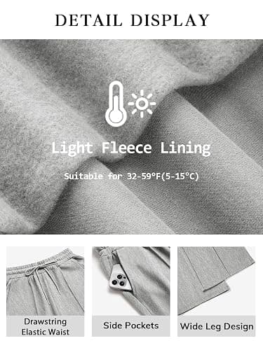 MIROMIHO Womens Wide Leg Sweatpants Fleece Lined Baggy Pants Drawstring Athletic Joggers Fashion Winter Outfits thumbnail 5