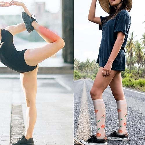 fenglaoda Compression Socks for Women Men Support Circulation 6 Pairs Socks For Nurse, Travel, Flight thumbnail 5