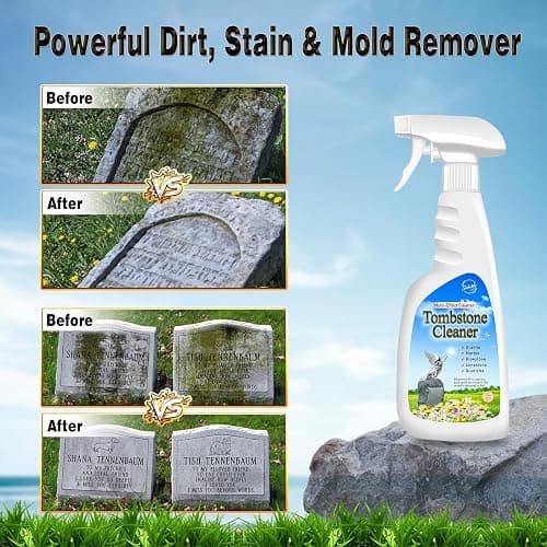 SnowLily Headstone & Stone Renewer — Formulated to Clear Moss & Stains from Granite, Quartz, Tile & Slate | Includes Tool Kit | 16.9 FL OZ thumbnail 3