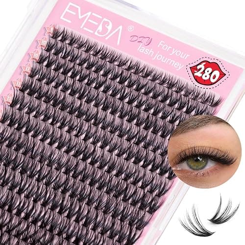 EMEDA Lash Clusters - 280pcs 30D 40D Individual Lashes D Curl Lash Clusters Mixed Tray 9-16mm Cluster Lashes DIY Lash Extensions Soft Eyelash Clusters (40D-0.07D-9-16mm) - Image 1