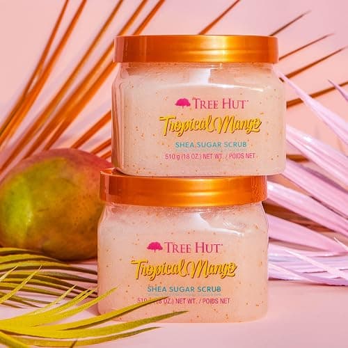 Tree Hut Shea Sugar Scrub Tropical Mango, 18oz, Ultra Hydrating and Exfoliating Scrub for Nourishing Essential Body Care - Mango Puree thumbnail 5