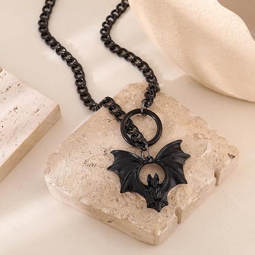 Slip Chain Necklace for Women Gothic Punk Black Stain Steel Lariat Y Necklaces Wrap Choker Necklace with Bar Pendant Punk Rock Collar Choker statement handmade jewelry gift thumbnail 5