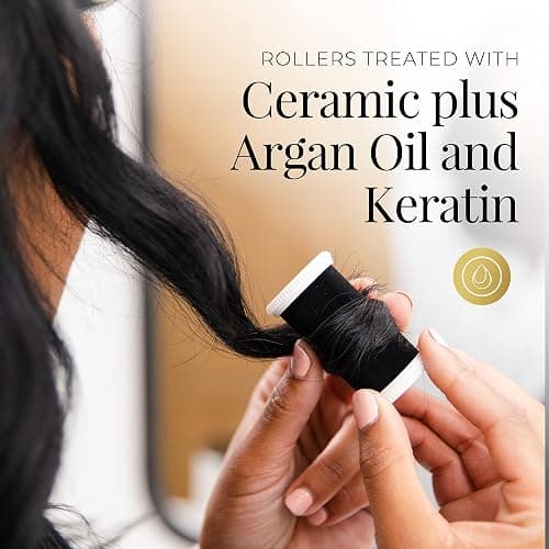 Remington Shine Therapy Argan Oil & Keratin Treated Hot Rollers Set, Professional Hair Curlers for Setting All Hair Lengths from Short and Medium to Long thumbnail 5