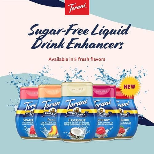 Torani Sugar Free Liquid Drink Enhancer Flavors Variety 3-Pack, 1.62 Oz Ea | Raspberry, Strawberry, and Coconut Water Enhancer Flavoring for Dirty Sodas, Lemonade, Iced Tea, Skinny Cocktails thumbnail 7