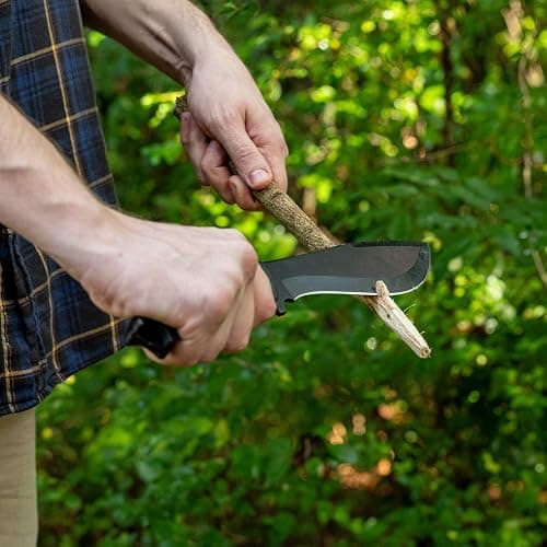 WORKPRO Axe and Fixed Blade Knife Combo Set, Full Tang, Wood Handle, for Outdoor Camping Survival Hunting, Sheath Included thumbnail 7