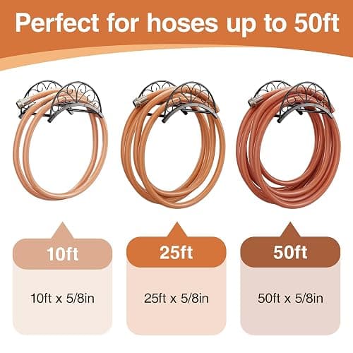 Josmimic Wall Mounted Hose Holder - Metal Water Hose Holder - Hose Hanger Hose Hook for Water Hose Extension Cords Vacuum Hose. thumbnail 4