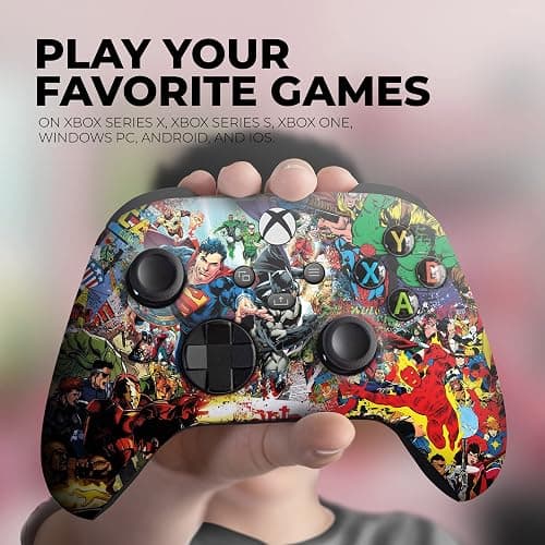 DreamController Comiccs Custom X-box Controller Wireless compatible with X-box One/Series X/S Proudly Customized in USA with Permanent HYDRO-DIP Printing(NOT JUST A SKIN) (MODDED) thumbnail 2