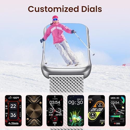 Fitness Tracker Smartwatch for Women Men: Health Activity Trackers with Heart Rate Blood Oxygen Sleep Monitor Step Counter Sport 1.47" Touchscreen IP68 Waterproof Smart Watch Compatible Android iOS thumbnail 6