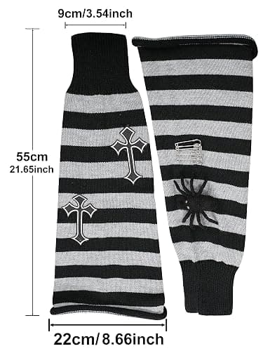 Lebaley Kawaii Leg Warmers Y2K Harajuku Legs Warmer for Girls Women Lolita Accessorie Gothic Long Sock Winter Ankle Warmers thumbnail 2