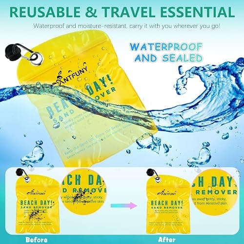 Triangle Sand Remover for Beach Cleaner Eraser Essential Wipe Off Mitt Duster Brush Cup Holder Game Toy Cruise Ship Summer Vacation Must Have Hawaii Travel Honeymoon Gift for Family Beach Towel thumbnail 7