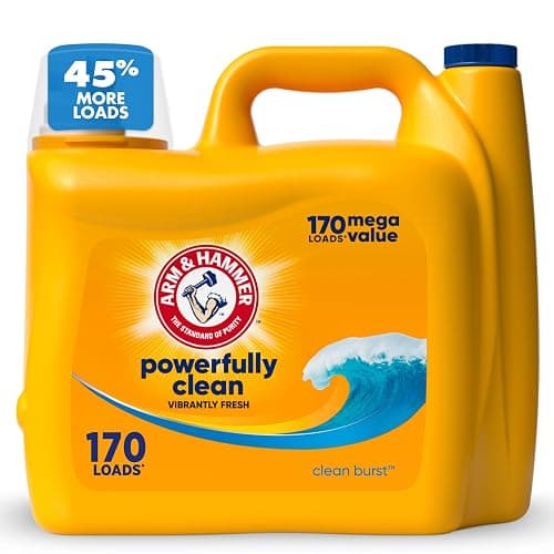 ARM & HAMMER Liquid Laundry Detergent, Clean Burst Fresh, 170 fl oz, 170 Loads - Image 1