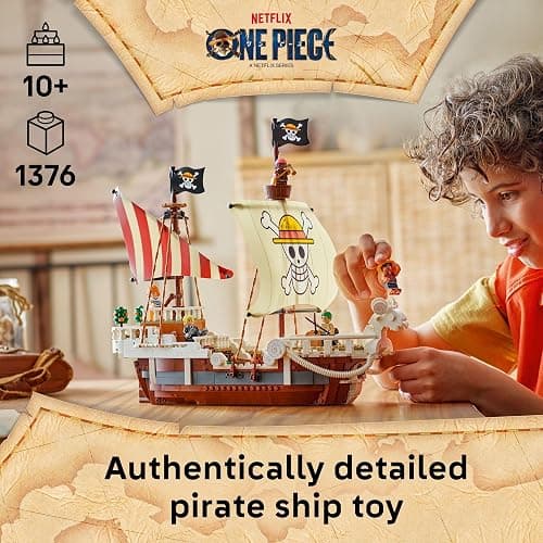LEGO ONE Piece The Going Merry Pirate Ship Building Blocks - Pretend Play Adventure Toy for Boys & Girls, 10+ - Straw Hat Crew Toy Figures & Playset for Anime Fans - Gift Idea for Birthdays - 75639 thumbnail 2