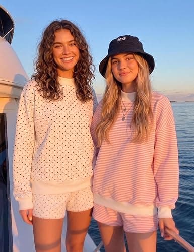 DURUNUL Women Oversized Mockneck Sweatshirt Striped Mock Neck Long Sleeve Pullover Shirt Fall Winter Lounge Tops thumbnail 5
