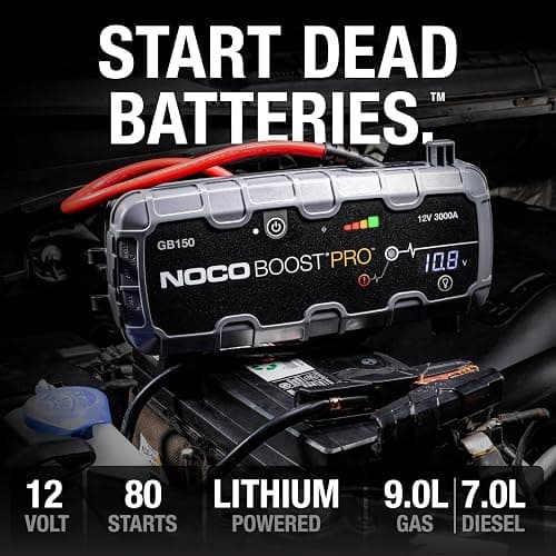 NOCO Boost GB150: 3000A UltraSafe Jump Starter – 12V Lithium Battery Booster Pack, Portable Jump Box, Power Bank & Jumper Cables - for 9.0L Gas and 7.0L Diesel Engines thumbnail 2