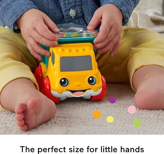 Fisher-Price Baby Toy Poppity Pop Dump Truck Push-Along Vehicle with Fine Motor Activities for Infants Ages 6+ Months thumbnail 5