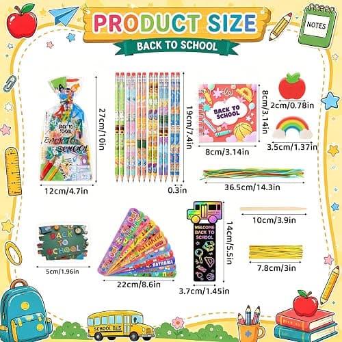 SZCECHRE 24 Pack Back to School Gifts for Students, Classroom Welcome Gift Set with Stationery Supplies, First Day of School Gifts for Kids, Teacher Rewards and Student Appreciation Favors thumbnail 3