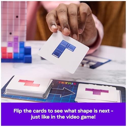 Spin Master Games, Tetris: The Board Game, Play The Classic Puzzle Game Tetris in Real Life, Multiplayer Head-to-Head Puzzle Challenge, 2-4 Players, Stocking Stuffer Gift Ideas for Ages 8 & Up thumbnail 4