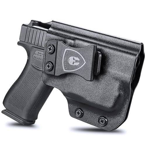 WARRIORLAND Compatible with Glock 43 w/TLR-6 Holster, IWB Kydex Holster Fit G43 / G43X w/TLR6 Laser Light - Not Fit MOS, Inside Waistband Holster, Adj. Cant & Retention, Right/Left Hand Option - A Black(Right Hand Draw (IWB) - Image 1