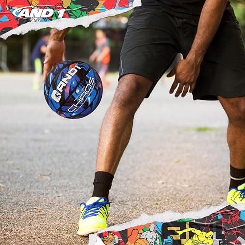AND1 Chaos Basketball: Official Regulation Size 7 (29.5 inches) Rubber - Deep Channel Construction Streetball, Made for Indoor Outdoor Basketball Games thumbnail 3