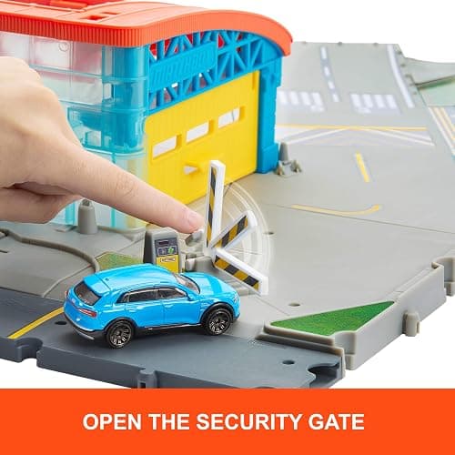 Matchbox Toy Car Playset, Takeoff Adventure Airport Set with Die-Cast Audi in 1:64 Scale, Plastic Plane, Take-Off & Landing Feature & Storage thumbnail 4