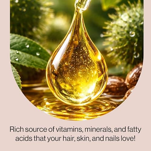 Kitsch Organic Castor Oil for Hair Growth - 100% Pure Castor Oil, Organic Cold Pressed Unrefined Glass Bottle for Face, Skin, Lashes, Brows, Scalp, Nails & Belly Button | Ideal Gifts for Women - 2 oz thumbnail 6