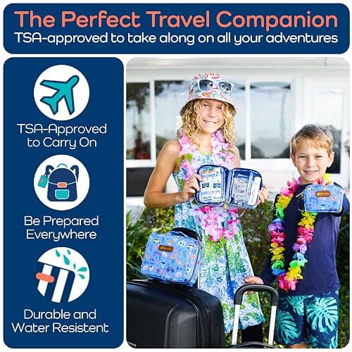KeepGoing Travel First Aid Kit for Kids – 130 Pc. for Car, Home, Purse, Diaper Bag & Backpack with Latex-Free Bandages - Mini First Aid Kit Travel Size TSA-Approved thumbnail 3