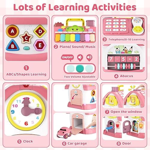 Marstone Toddler Toys for 1 Year Old Girl Gifts: First 1st Birthday Gifts for Girls and Boys, 8-in-1 Musical Learning House Baby Toys 6-12 12-18 Months, Educational Toddler for Ages 0-2 thumbnail 4
