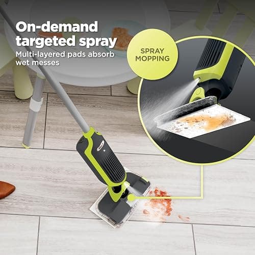 Shark VACMOP Cordless Hard Floor Vacuum Mop, Includes 2 Disposable Pads and 12 Ounces Solution, Charcoal Gray, VM180 thumbnail 4