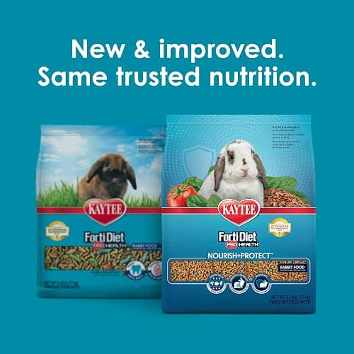 Kaytee Forti-Diet Pro Health Nourish+Protect Adult Rabbit Food, Comprehensive Nutrition Backed by Science, Digestive Health, Immune Support, 5 pounds thumbnail 2