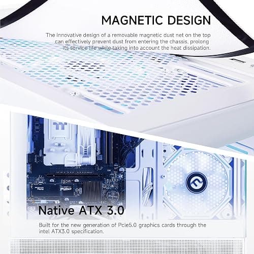 NINGMEI Soul Gaming PC Desktop,AMD Ryzen 7 5700G 8 core 3.8GHz(up to 4.6GHz),AMD Radeon Vega Graphics,16GB DDR4 RAM 3200MHz,1TB NVME SSD,550W PSU, Windows 11 Home 64-bit. thumbnail 3