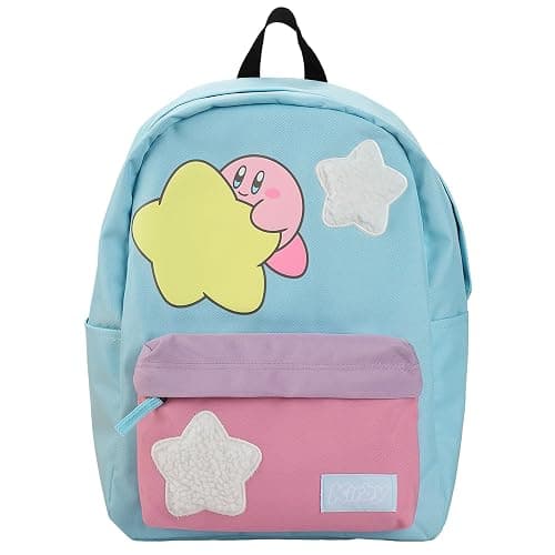 Bioworld Kirby Stars 17" Pink & Blue adult Backpack - Image 1