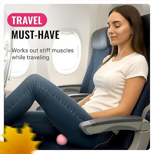 REVONS 3 in 1 Massage Ball Set - Lacrosse Balls for Myofascial Release, Back Pain Relief, Face Fitness, Trigger Points, Yoga, Physical Therapy, Muscle Recovery and Soft Deep Tissue Massage (Pink) thumbnail 8