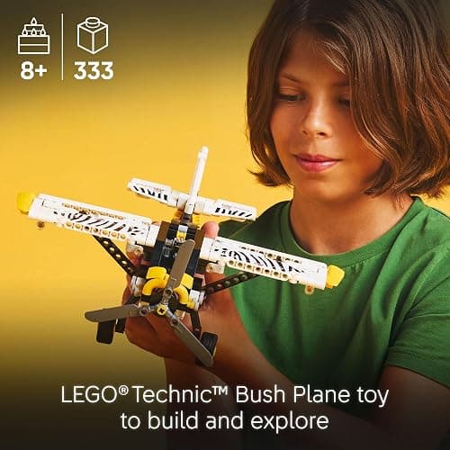 LEGO Technic Bush Plane Toy - Buildable Airplane Toy for Kids, Boys and Girls, Ages 8+ - Model Airplane Gift with Spinning Propeller, 4-Cylinder Piston Engine, and More - 42198 thumbnail 2