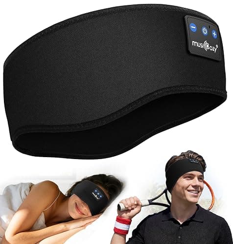 MUSICOZY Sleep Headphones Headband Bluetooth 5.4 Cool for Sleep & Sport | Comfortable Wireless Headband Earphones W/ Ultra-Thin Speakers. Perfect For Side Sleepers, Yoga, Travel & Relax. Great Gift - Image 1