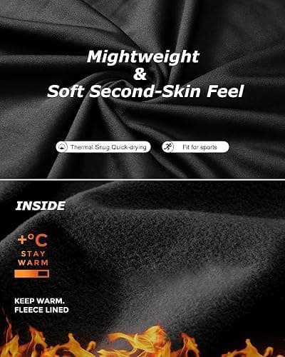 CL convallaria Women Thermal Tops Fleece Line Athletic Long Sleeve Thermal Vest Compression Baselayer Workout Shirts Soft and Warm Gear thumbnail 4