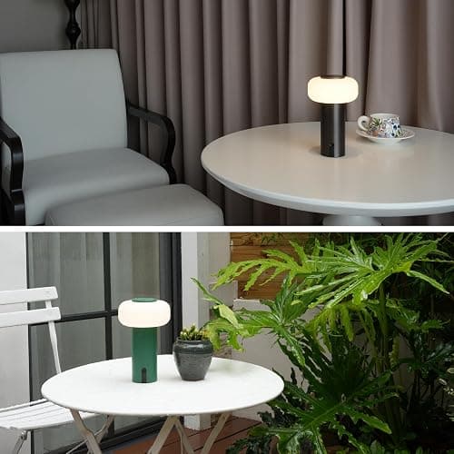 WEILAILUX Shower Lamp Waterproof, Outdoor Cordless Table Lamp Rechargeable, Portable Battery Operated Lamp, Touch Dimmable Night Light for Bedroom/Patio/Dinning/Camping (Khaki) thumbnail 5